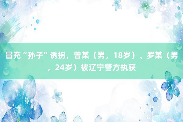 冒充“孙子”诱拐，曾某（男，18岁）、罗某（男，24岁）被辽宁警方执获