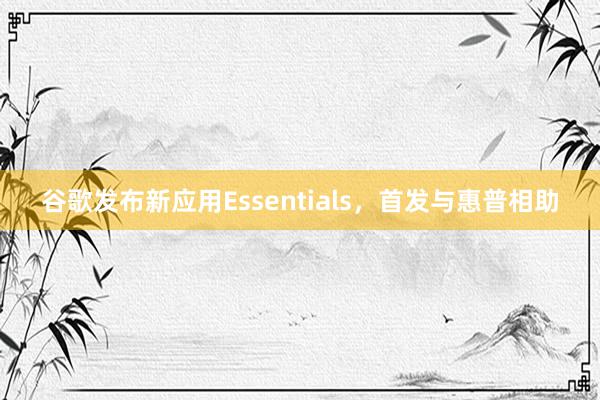 谷歌发布新应用Essentials，首发与惠普相助