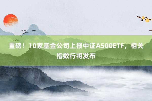 重磅！10家基金公司上报中证A500ETF，相关指数行将发布